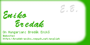 eniko bredak business card